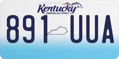 KY license plate 891UUA