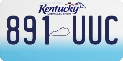 KY license plate 891UUC