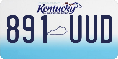 KY license plate 891UUD