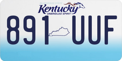KY license plate 891UUF