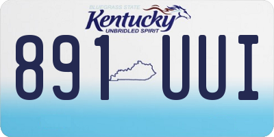 KY license plate 891UUI