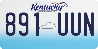 KY license plate 891UUN