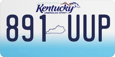 KY license plate 891UUP