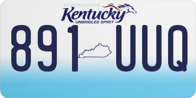 KY license plate 891UUQ