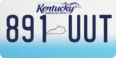 KY license plate 891UUT
