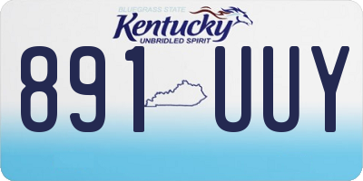 KY license plate 891UUY