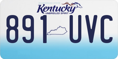 KY license plate 891UVC