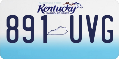 KY license plate 891UVG