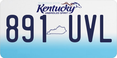 KY license plate 891UVL