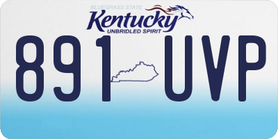 KY license plate 891UVP