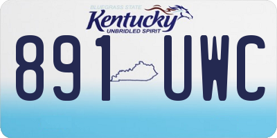 KY license plate 891UWC
