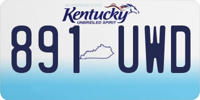 KY license plate 891UWD