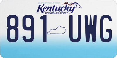 KY license plate 891UWG