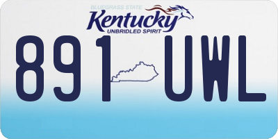 KY license plate 891UWL