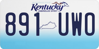 KY license plate 891UWO