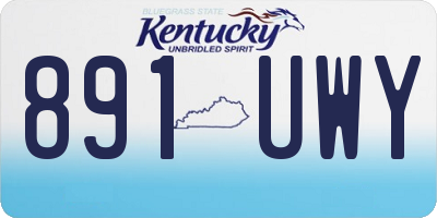 KY license plate 891UWY