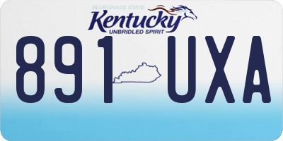 KY license plate 891UXA