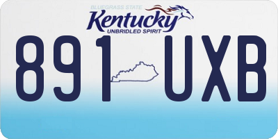 KY license plate 891UXB