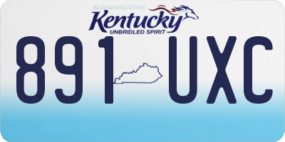 KY license plate 891UXC