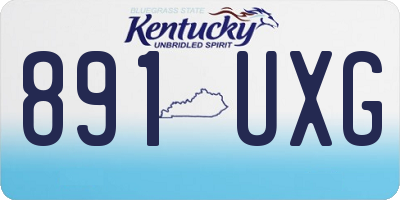 KY license plate 891UXG