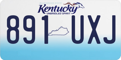 KY license plate 891UXJ