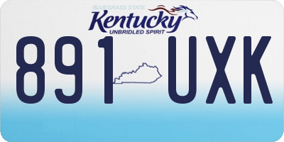 KY license plate 891UXK