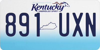 KY license plate 891UXN