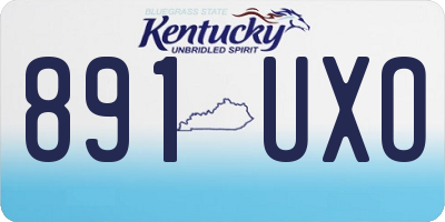 KY license plate 891UXO