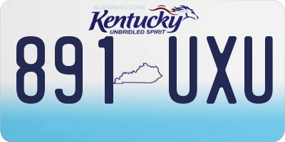 KY license plate 891UXU