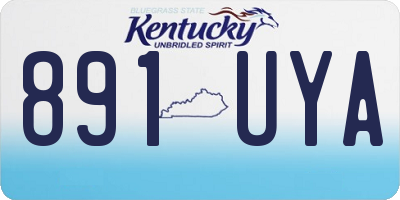KY license plate 891UYA
