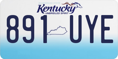 KY license plate 891UYE