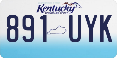 KY license plate 891UYK