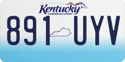 KY license plate 891UYV