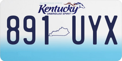 KY license plate 891UYX