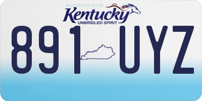KY license plate 891UYZ