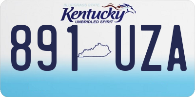 KY license plate 891UZA