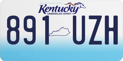KY license plate 891UZH