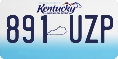 KY license plate 891UZP
