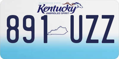 KY license plate 891UZZ
