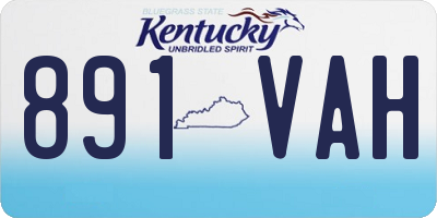 KY license plate 891VAH