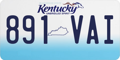 KY license plate 891VAI
