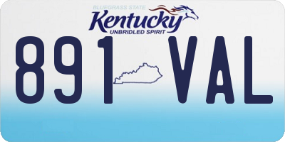 KY license plate 891VAL