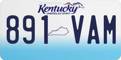 KY license plate 891VAM