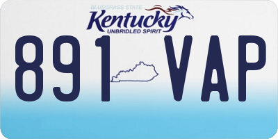 KY license plate 891VAP