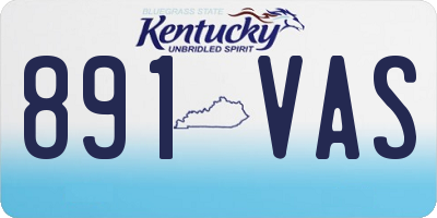 KY license plate 891VAS