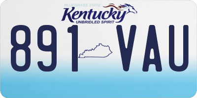 KY license plate 891VAU