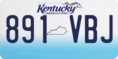 KY license plate 891VBJ
