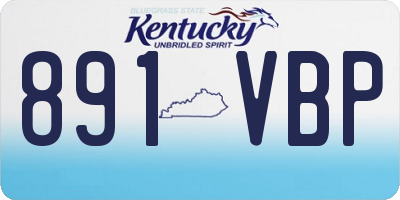 KY license plate 891VBP