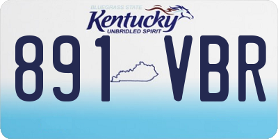 KY license plate 891VBR