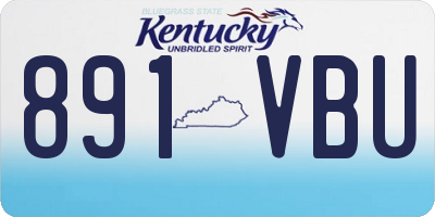 KY license plate 891VBU